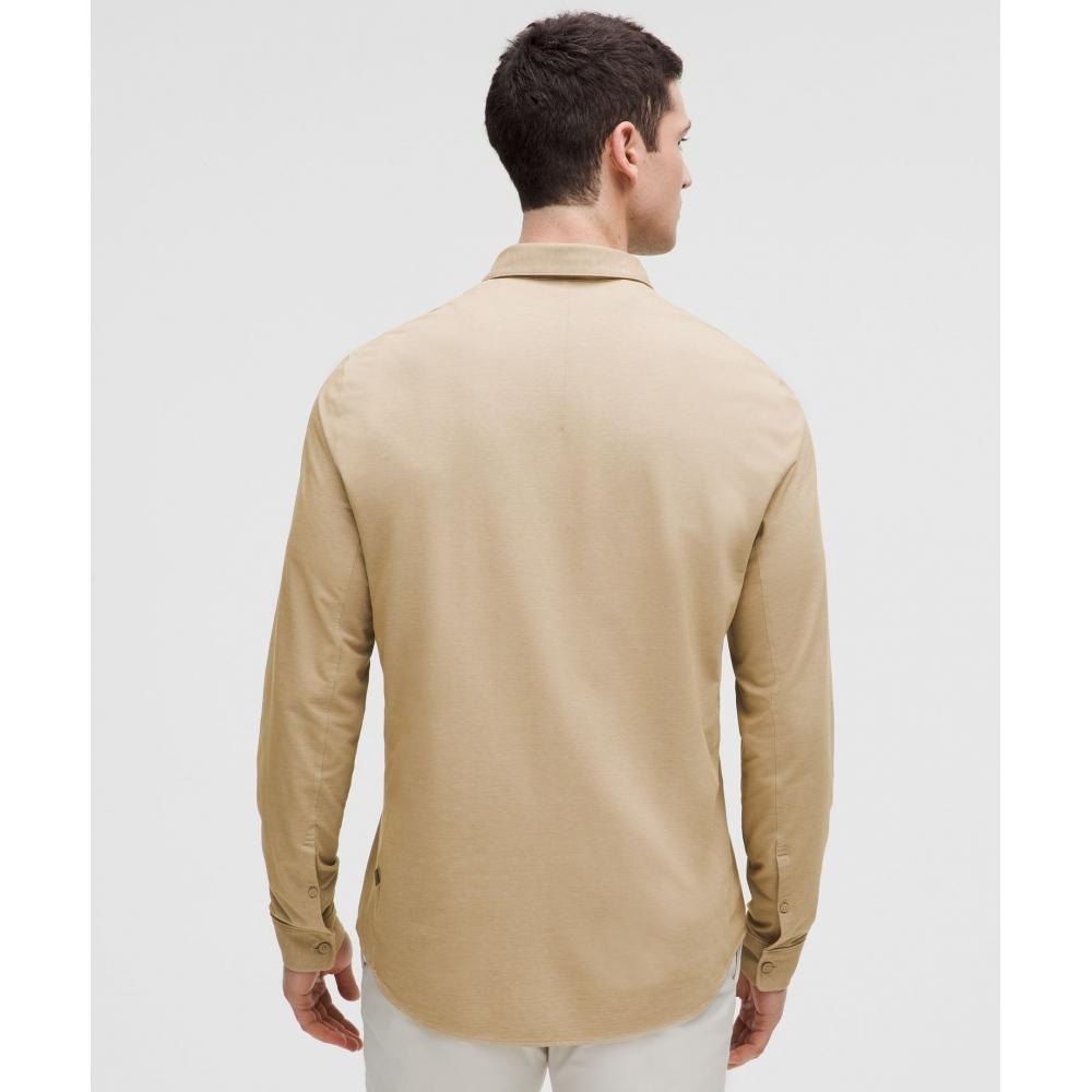 Lululemon Commission Long Sleeve Shirt Enzyme Dye Sheer Oak