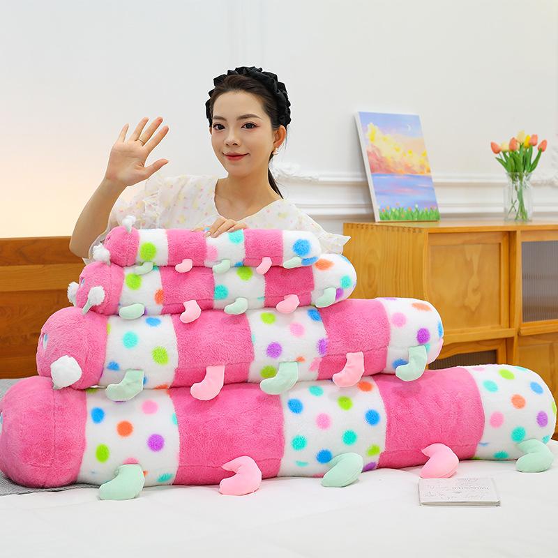 Colorful Caterpillar Doll Pinch Legs Sleeping Throw Pillow Children's Company Rag Doll Plush Toy Gift
