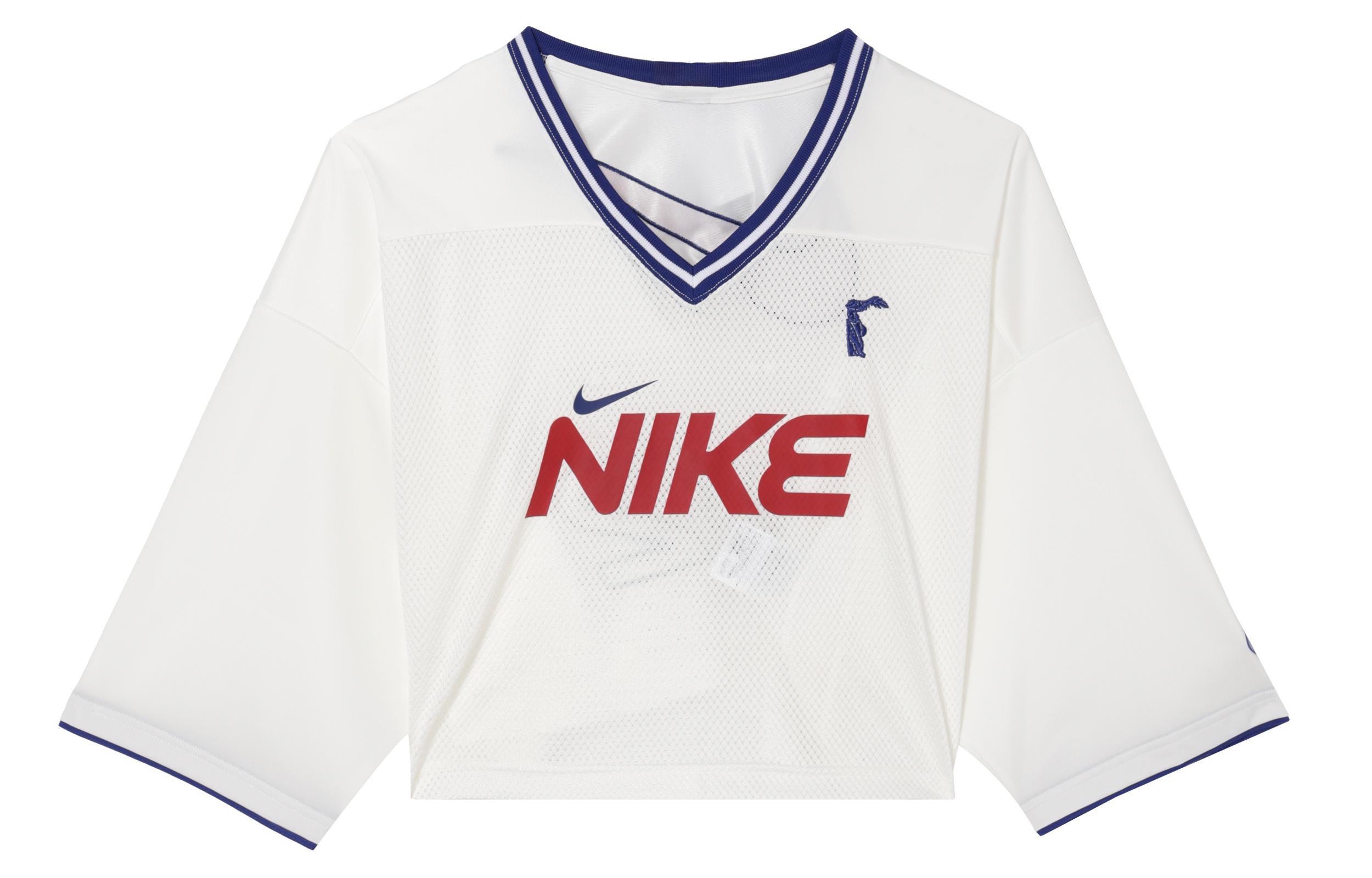Nike Sportswear Women ss V-Neck Pullover Sporty Casual T-Shirt White HF6288-133 M