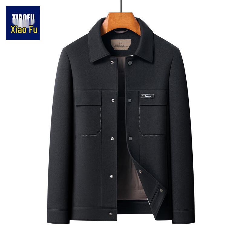 Men s Casual Wool Blend Lapel Jacket 5XL