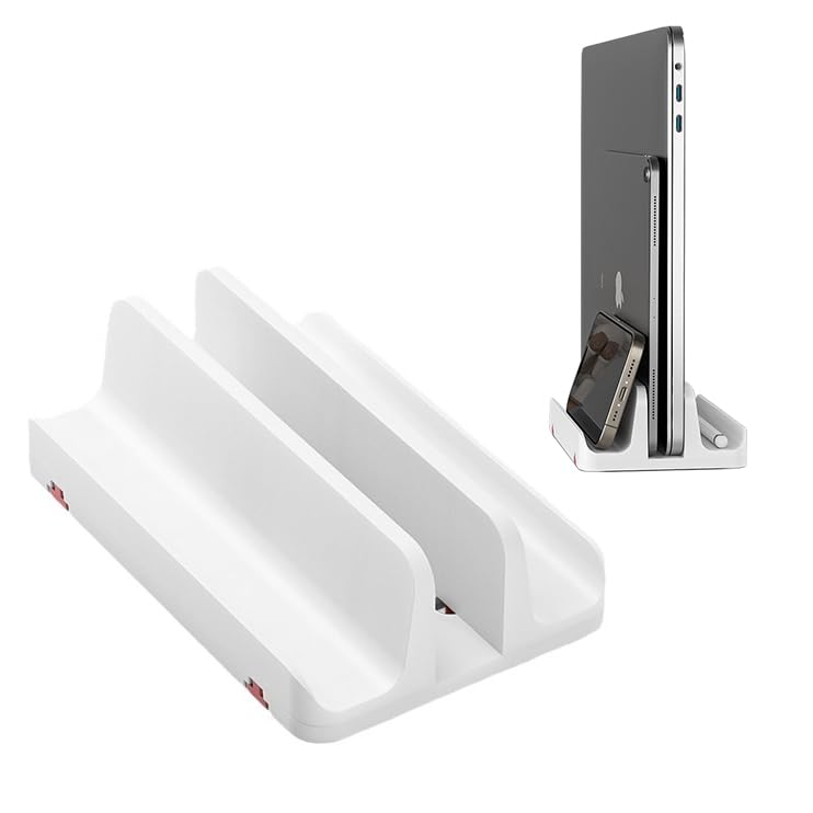 

MetaMall Vertical Laptop Adjustable Laptop Adjustable Tablet PC Design for Compatible with All Models Stand, Tool-Free, Width, Compact, Storage, белый