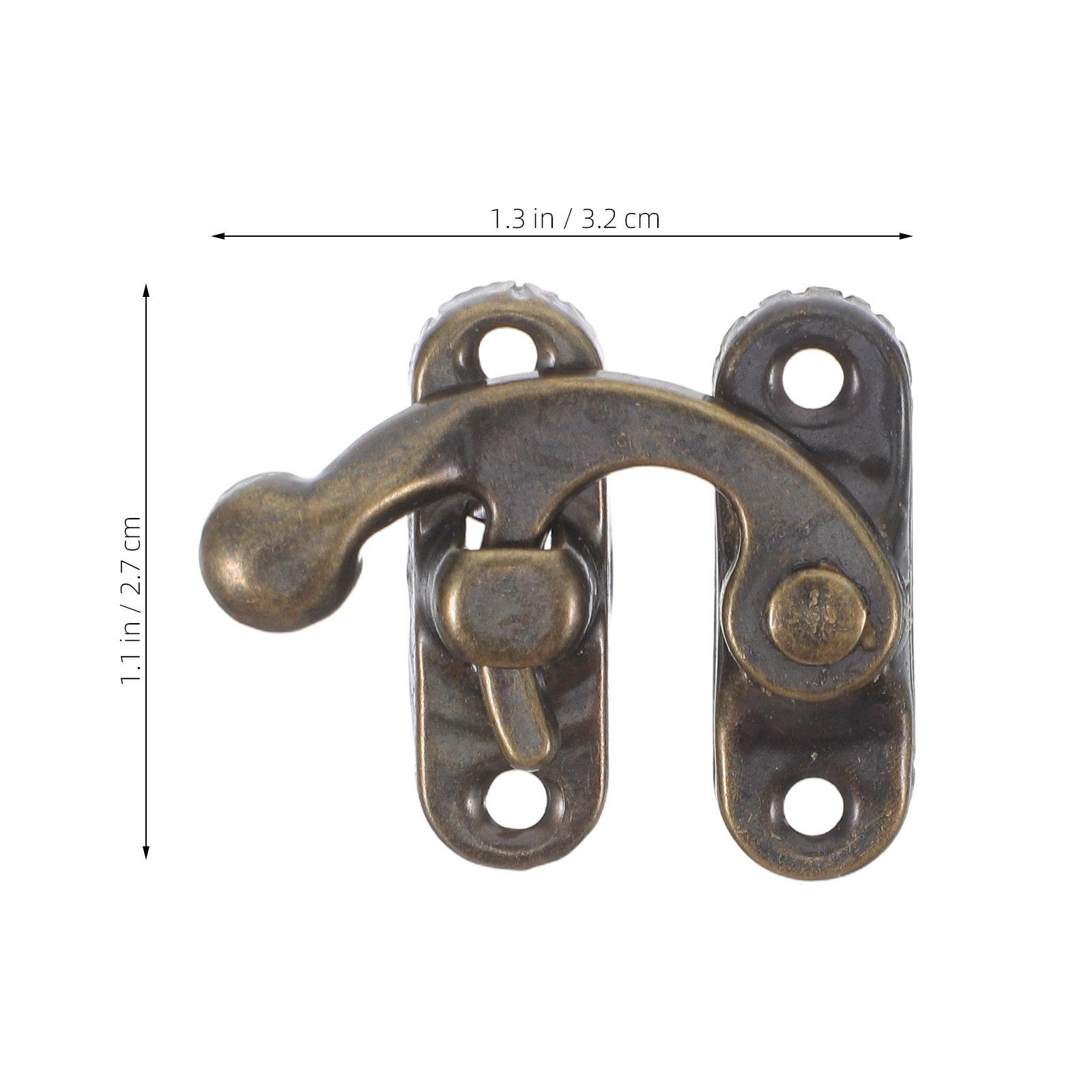 

6Pcs Retro Style Metal Buckle Latch Horn Hook Hasp Clasp for Jewelry Boxes Wooden Chests Cabinets Toolbox Secure Closure Decor оливковое зеленый