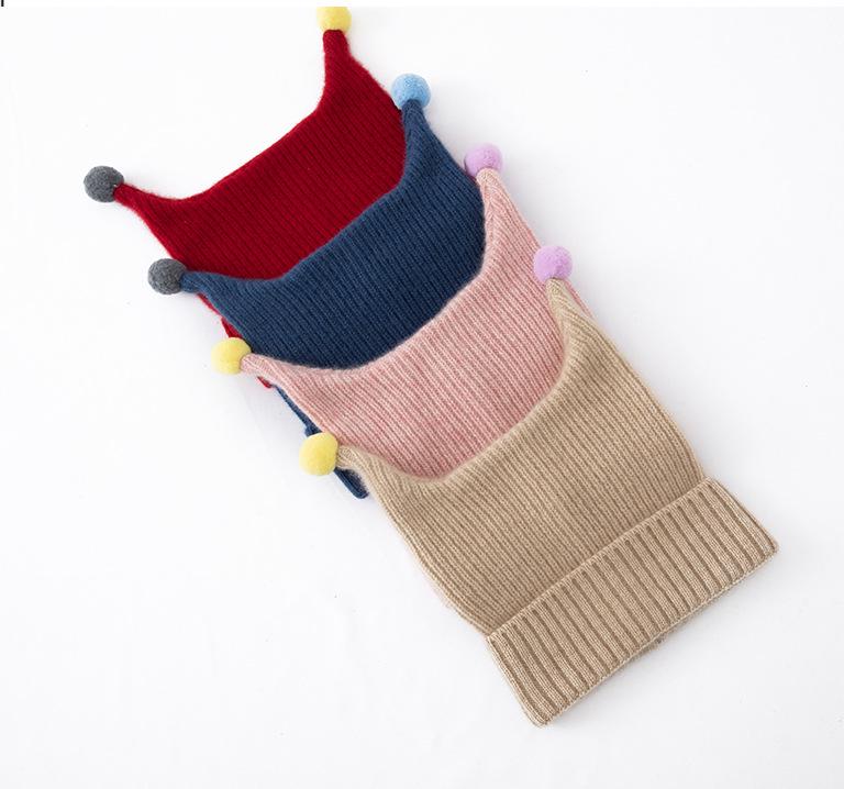 Christmas Red 100% Pure Cashmere Baby Wool Knitted Hat for Autumn & Winter Warmth