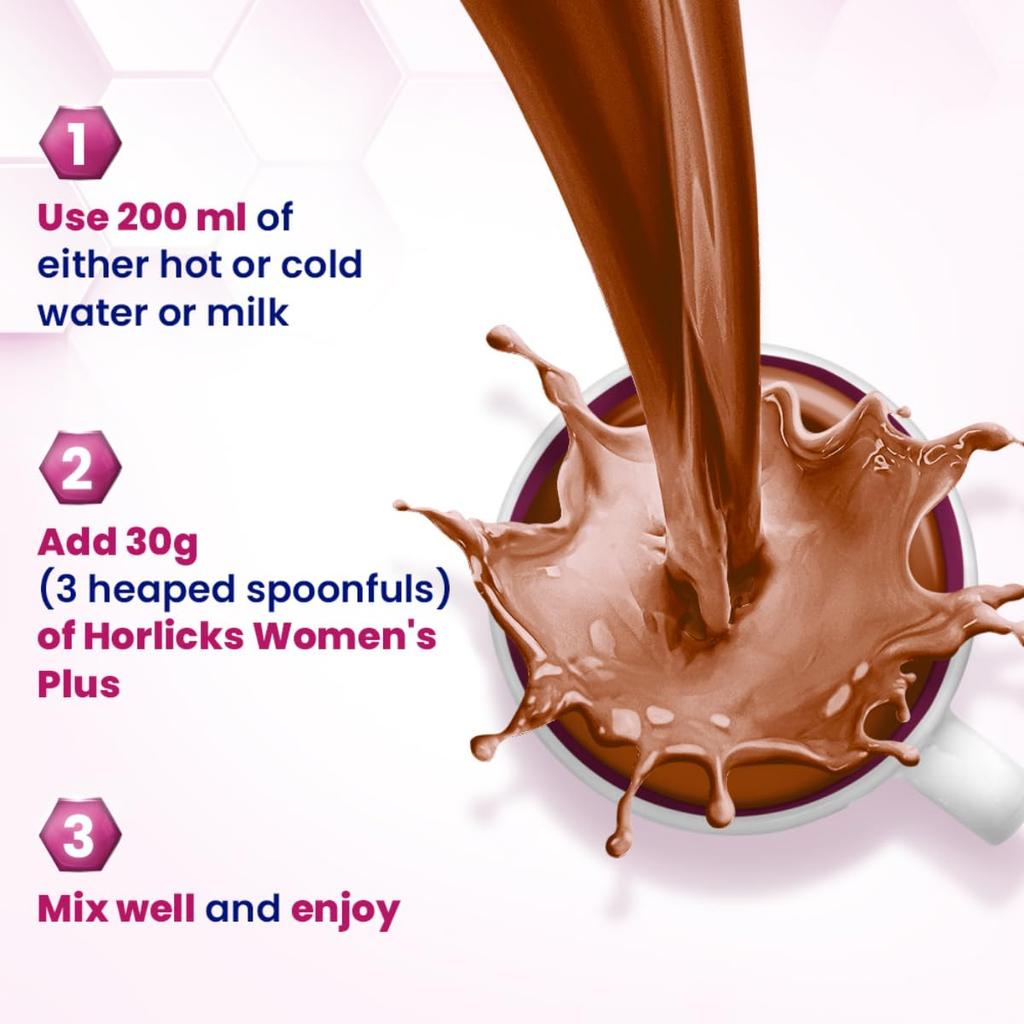 Horlicks Women's Plus Chocolate Health Drink 400g Refill Pack for Strong Bones With Calcium Vitamin D K2