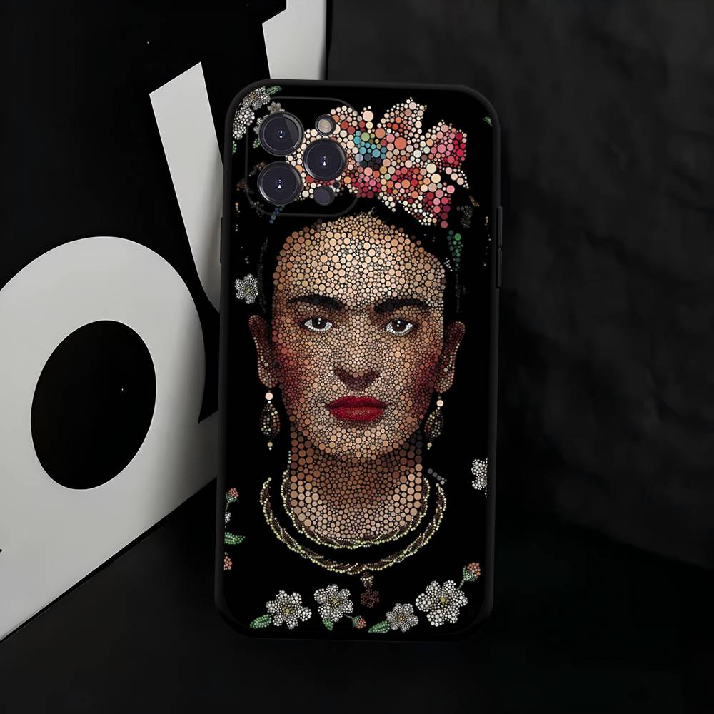Fashion F-Frida K-KahlosS Silicone Anime Black Case For Iphone 17 Air 16 15 14 13 12 11 Pro Max Plus Basic