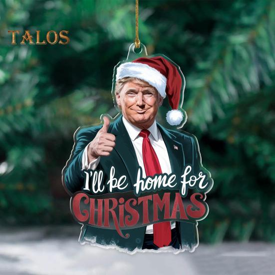 7Pcs Funny Character Pendants Christmas Ornaments with Lanyard Easy To Hang Xmas Tree Pendants Rearview Mirror Decor