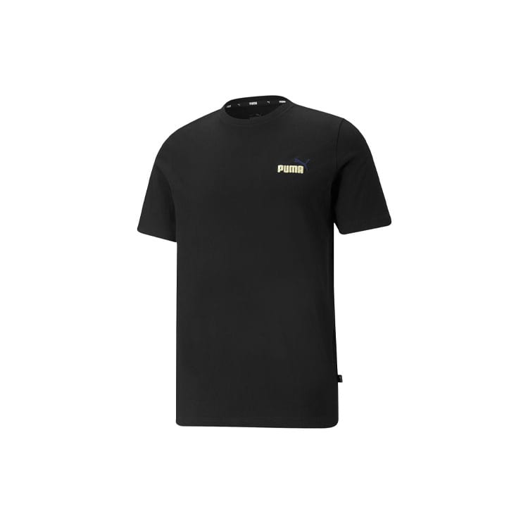 PUMA T Shirts Men's Black Crew Neck Moderate Straight Fit 845923-01