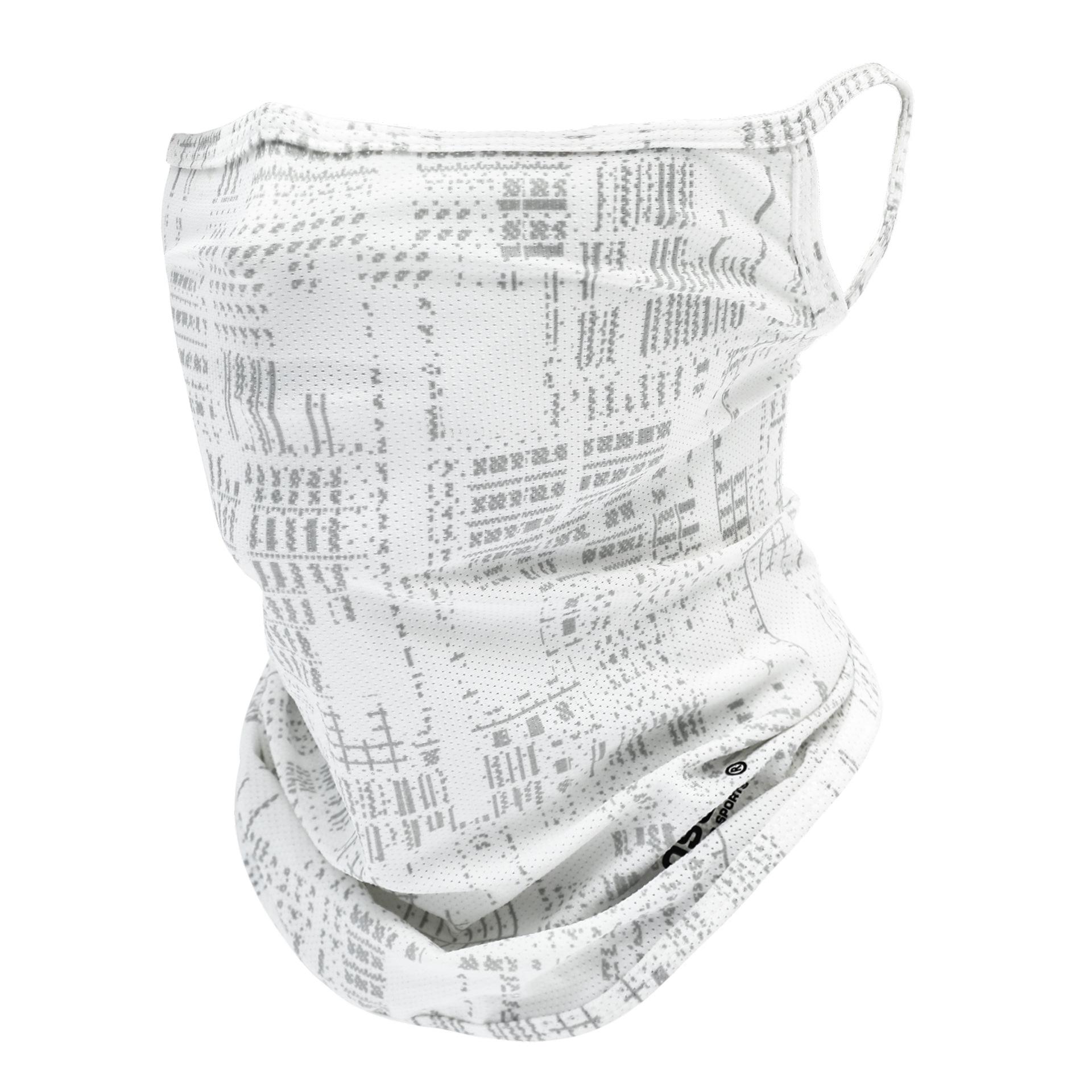 

Lightweight Ice Silk Face Cover UV Protection Moisture Wicking Sports Mask for Outdoor Activities Summer Neck Warmer белый