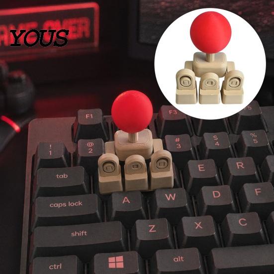Fighting Game Joystick Mod Keycap Keyboard Attachment, WASD Direction Keys Directional Control for Arcade Game, 4-Way Mechanical