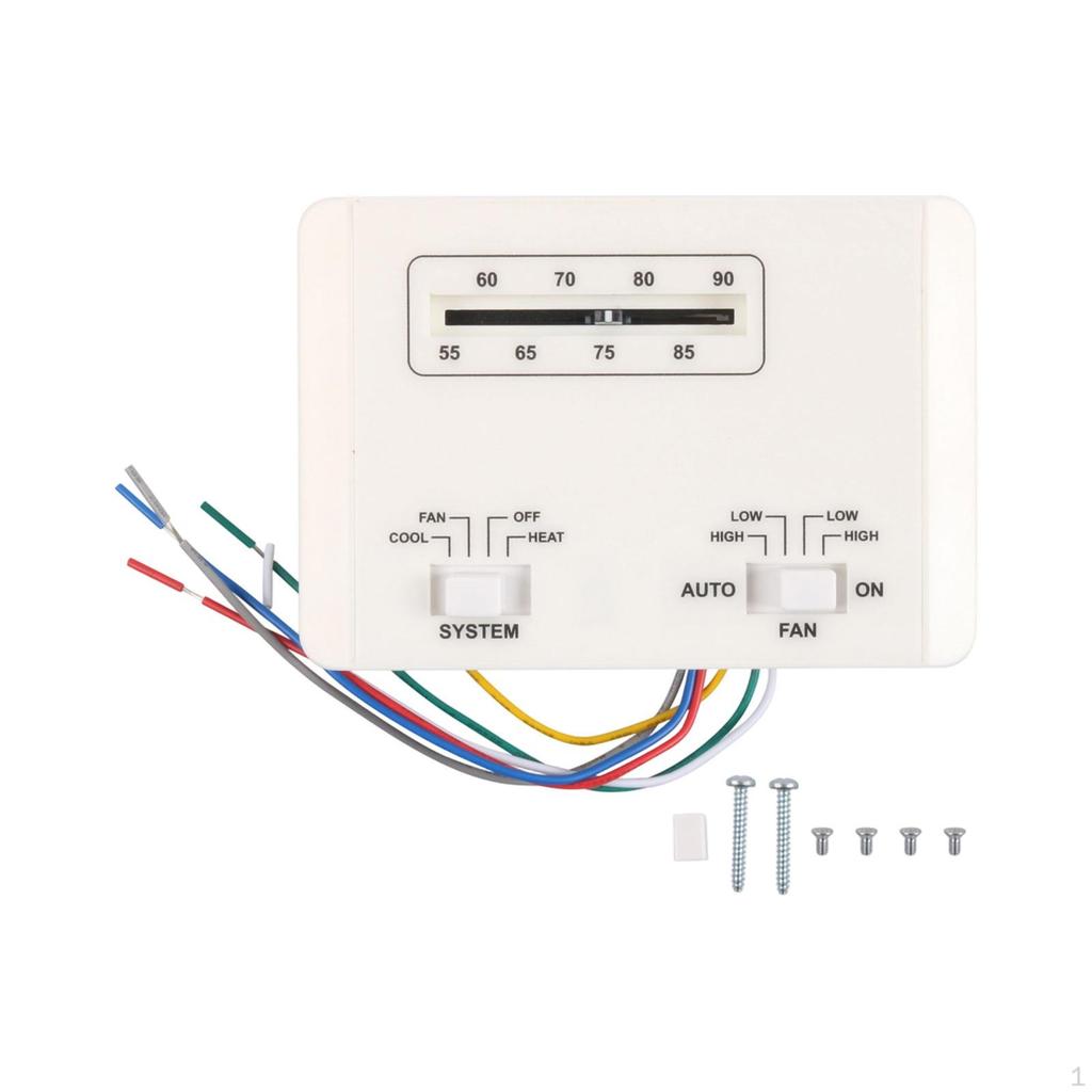 RV Thermostat Heat 6 Wire Temperature Regulation Air Conditioner Single Stage for