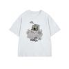 Women's Round Neck Short Sleeve Cotton T-Shirt Loose Fit Cat Print Casual Summer Top