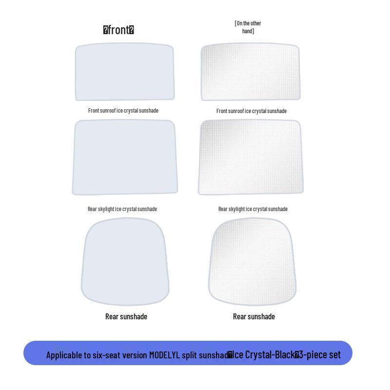 6-Seat Model YL Tesla Sunroof Sunshade Curtain for Optimal Sun Protection