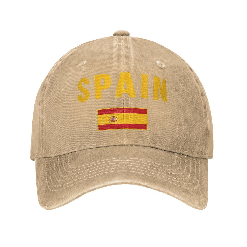 Spain Spanish Flag Casual Baseball Cap For Unisex Adult Spring Hunting Camping Trucker Hat Yk Funny Sunscreen Baseball Caps