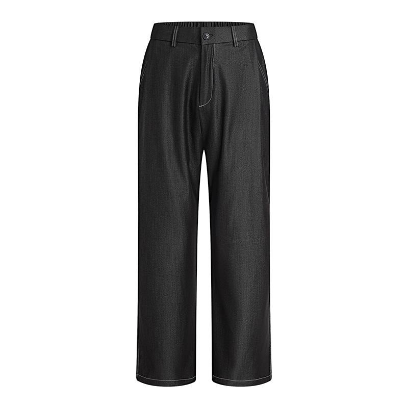 Summer Casual Nine-point Pants Men's Loose Straight Mid-waist Simple Nine-point Pants
