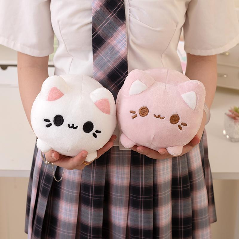 20cm Bunte Plüschkatzen Cartoon Pfirsichkatze Plüschtiere Weiches Spielzeug Niedliche Miau Katze Stoffpuppe Kawaii Dekoration Mädchen Junge Geburtstagsgeschenk
