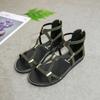 SyfIyno 2025 Spring/Summer New Fashion Hollow Sandals Roman Women's Shoes Flat Bag and Student Women's Sandals