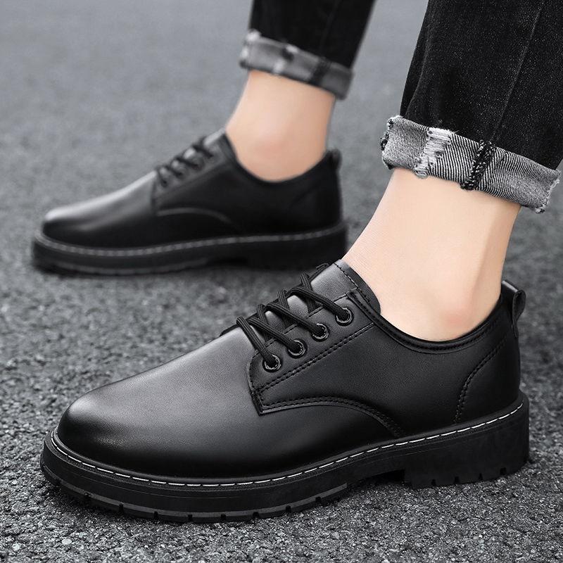 

Fashion Lace Up Soft Height Increasing Men s Leather Shoes British Style Size 45 Pu 2025 Trend Classic Original Slip-on Male Casual Shoe 45