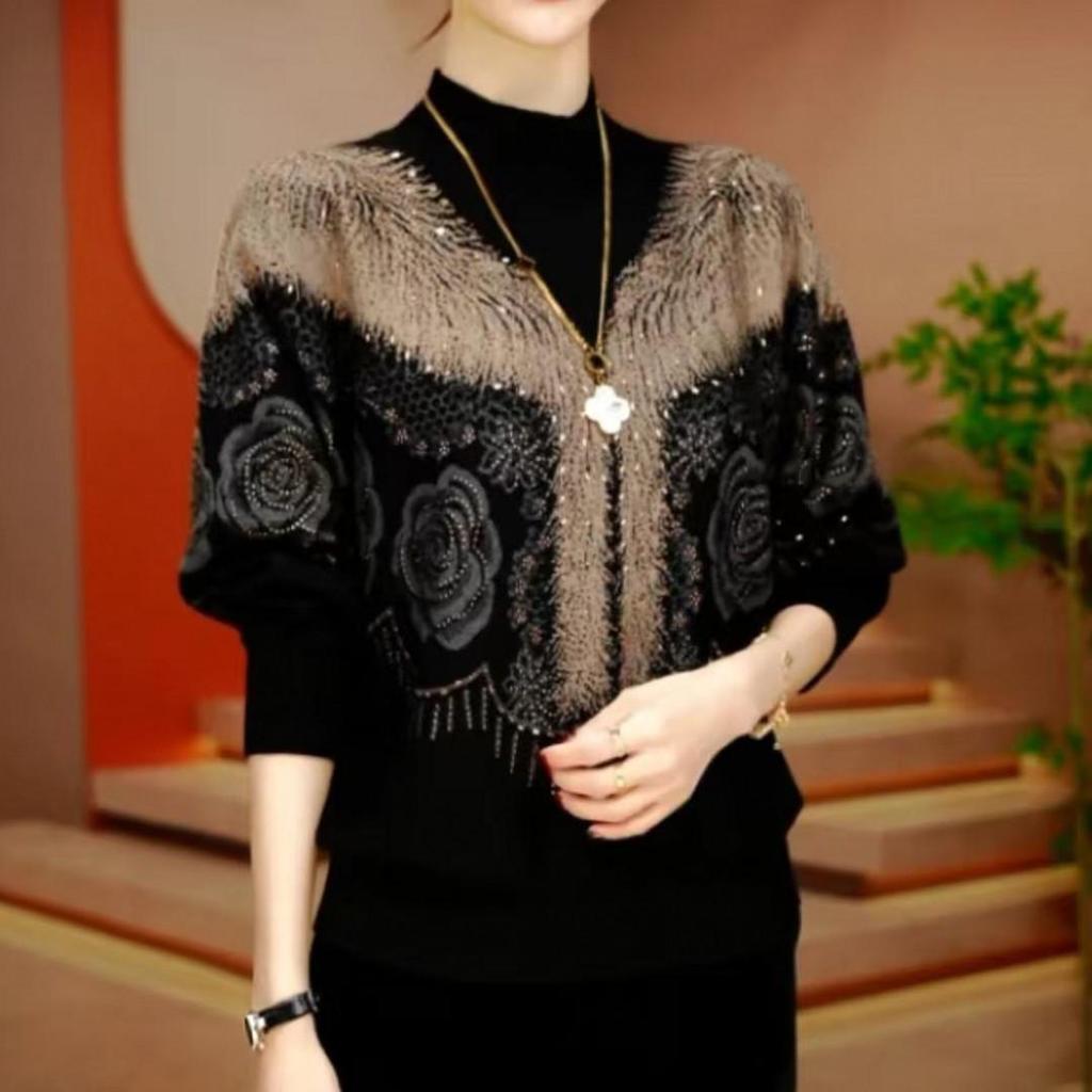 Winter Anti-Pilling Knit Wool Sweater - Stylish & Loose, Age-Defying Fashion for Women & Moms