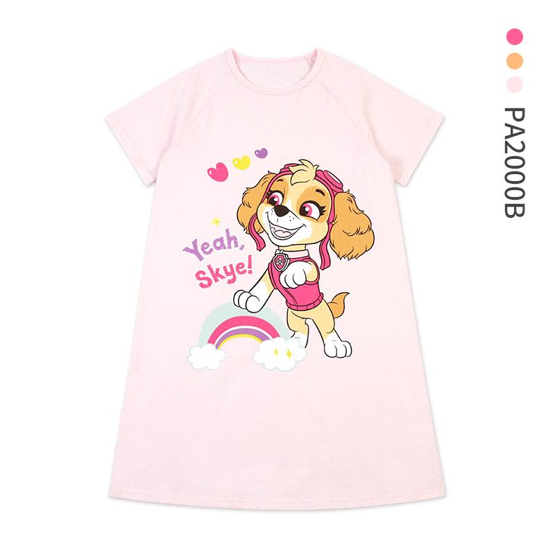 2026 Spring/Summer Paw Patrol Girls Short-Sleeve Cartoon Pajamas for Toddlers & Kids 130 розовый