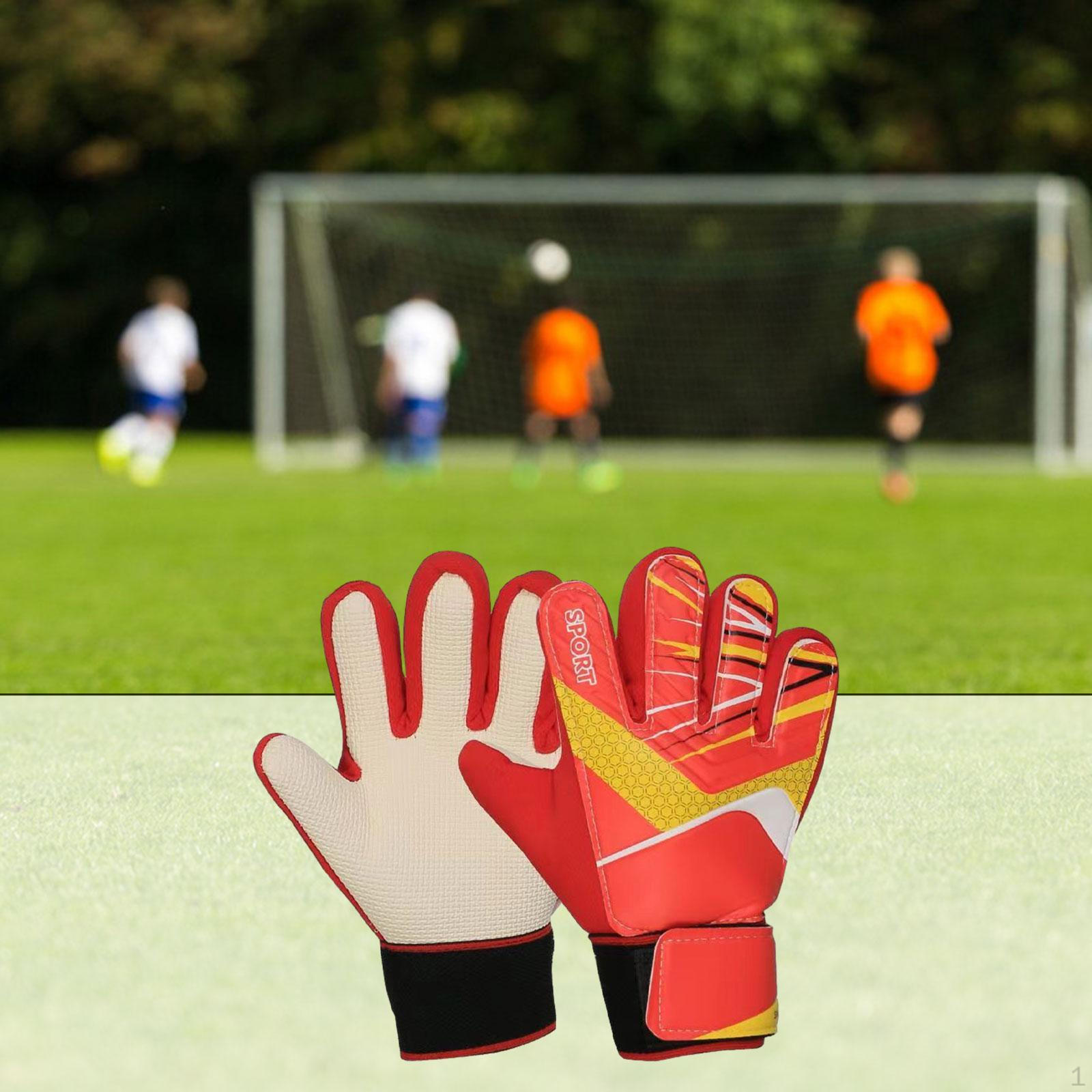 

Взрослые вратарские перчатки для вратарей высокой производительности для мужчин и женщин с нескользящей ручкой на ладонях красный