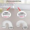 Mobile air conditioner exhaust hose dual-size connector compatible with 5-inch and 6-inch hoses male and female threads gray