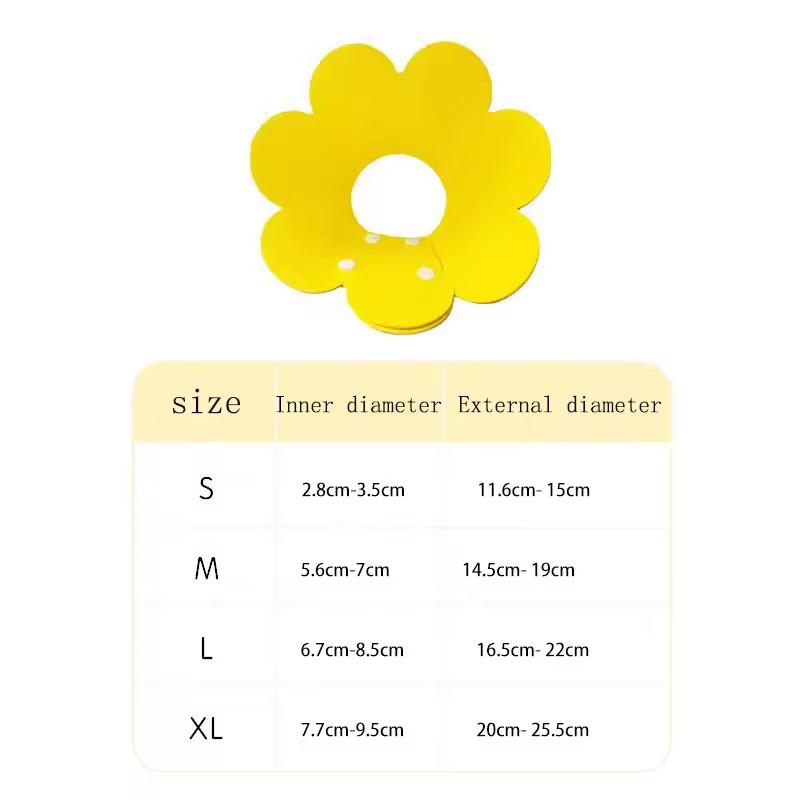 Pet Flower Shape Adjustable Collar Cute Soft Protective Neck Ring For Small Animals Cat Dog Anti Licking Wound Healing Collar