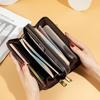 2022 Women's Checkerboard Print Clutch: Retro Large Capacity Wallet with Double Zipper for Phones