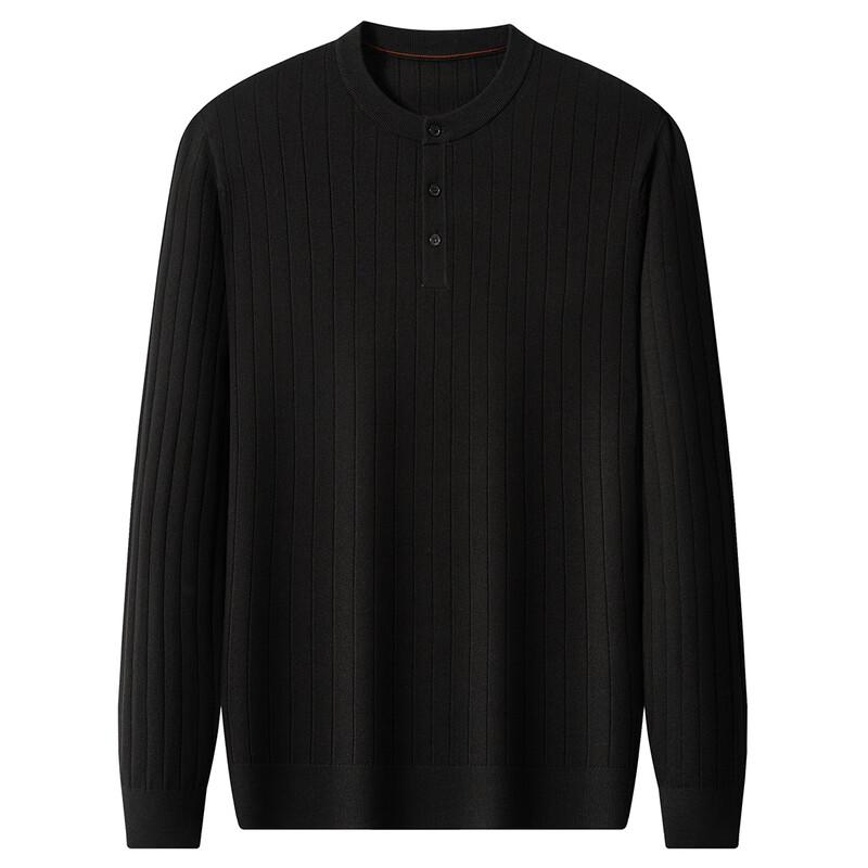 Jinju Men's Solid Color Wool Blend Knit Sweater