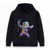 Kids Boys Girls Hoodie Funny Cartoon Stitch Joker Print Casual Long Sleeve Pullover Sweatshirt for Children Daily Wear