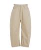 Sekeondeusolteu Balloon Tab Curved Cotton Pants (Beige)