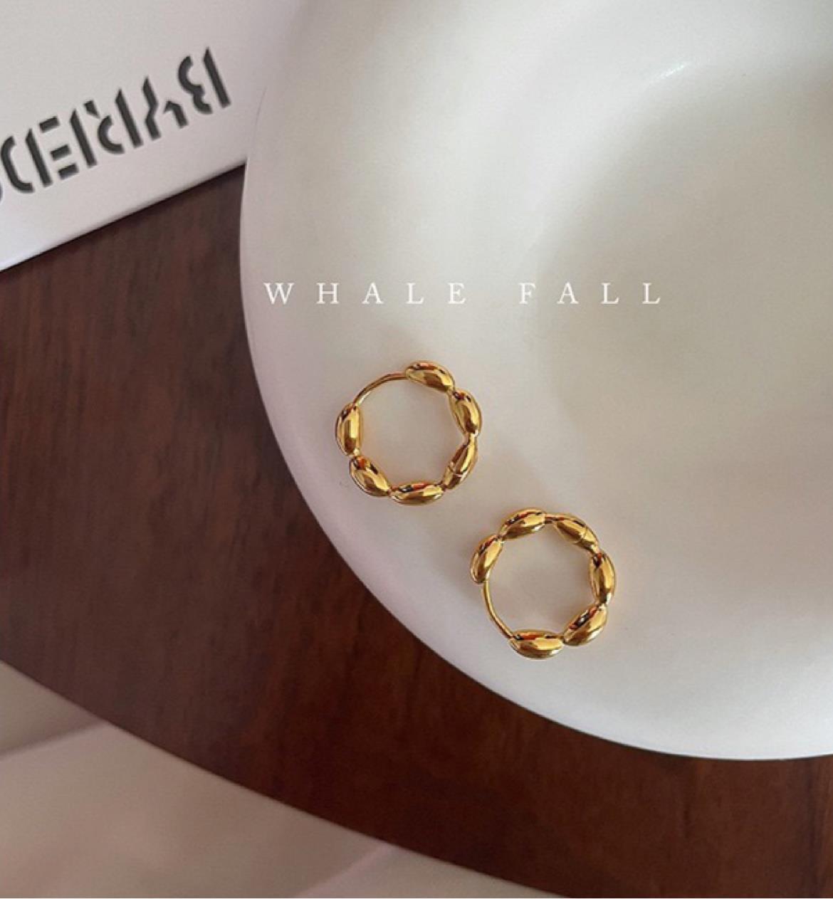 

925 Silver Olive branch hoop Earrings Temperament Simple Inlaid for Women Wedding Jewelry Accessories золотой