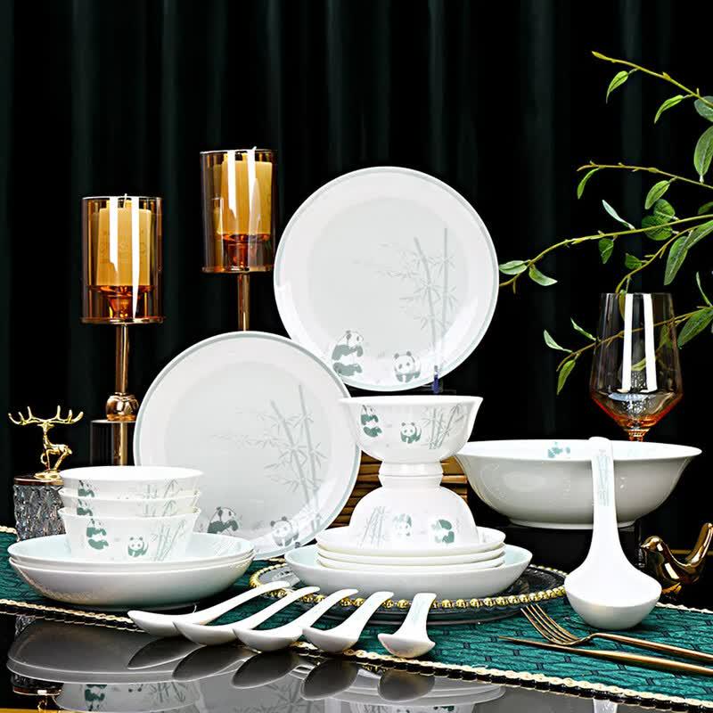 Nuogu Jingdezhen Ceramic Dinnerware Set - Bamboo Sea