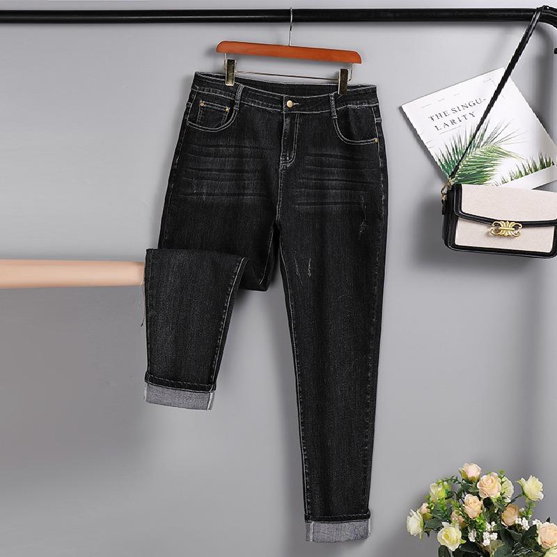 Damen Jeans High-Waist Slim Fit Übergröße