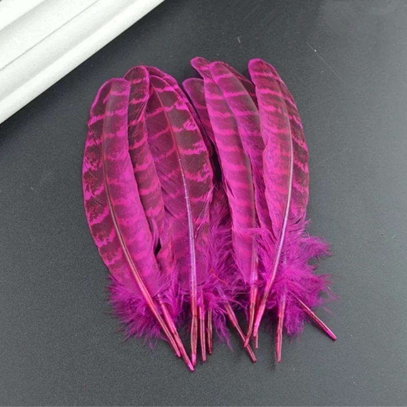 Natural Female Pheasant Feathers for Carfts Chicken Handicraft Accessories Decoration Plumas Feather Decor Carnaval