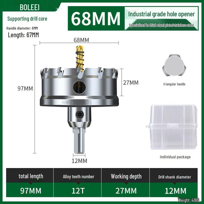Metal için Çok Fonksiyonlu Süper Sert Paslanmaz Çelik Delik Zımbalama Matkap Ucu