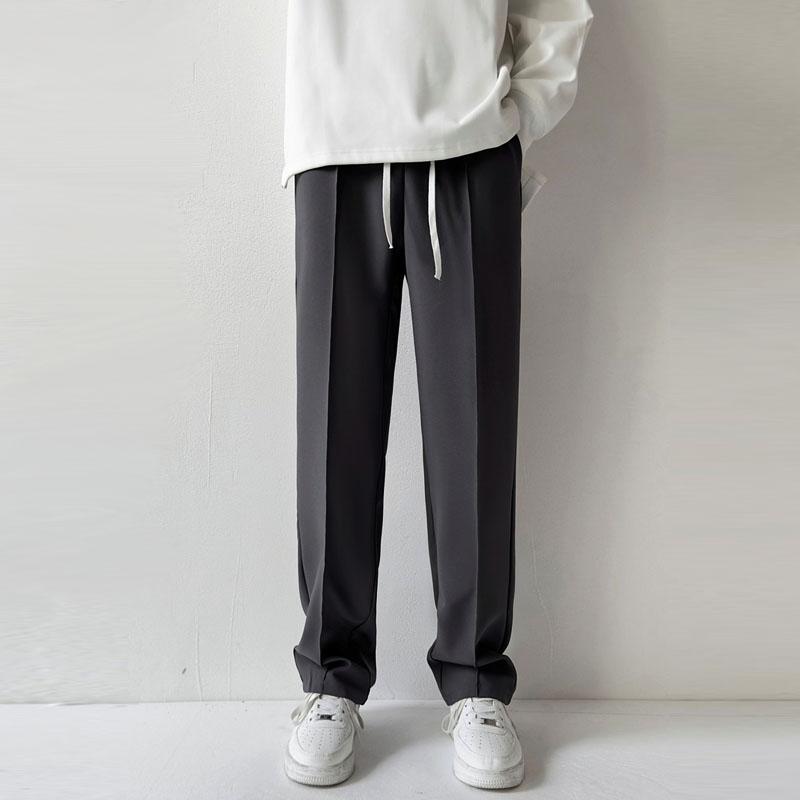 Business Men's Y2K Clothes Black White Hihg Waist Straight Trousers Sweatpants Casual Drawstring Baggy Fashion Suits Pants Harajuku Luxury For Women