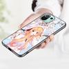 Japan rosa sakura anime mädchen Schwarz Fall Für Xiaomi Mi 11 Lite NE 11i 10T 11T Pro A2 A3 Lite POCO F3 M3 M4 C31 X3 Pro NFC GT