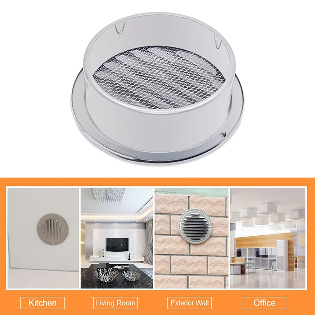 Buy Stainless Steel Exterior Wall Air Vent Grille Round Ducting