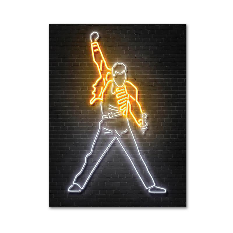 

Неоновый эффект мотоциклетного шлема музыкальная кинозвезда холст картина постер и принты настенное искусство картина для бара украшение дома 30x40cm No Framed