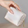 Einfarbig Make-Up Tasche Frauen Kosmetik Tasche Wasserdichte PU Leder Reise Tragbare Waschen Kulturbeutel Lagerung Tasche Organizer Geldbörse