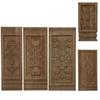 European-Style Solid Wood Carving: Rectangular Floral Block