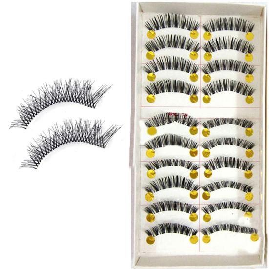 10 Pairs Handmade Fashion Natural Thick Long False Eyelashes Eye Lashes Makeup for Daily Life