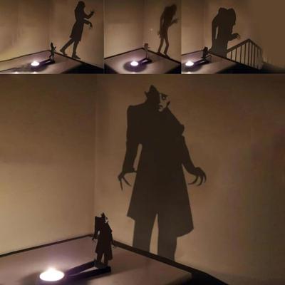 Bougeoir Nosferatu Bougie Nosferatu Ombre Bougie Chauffe-plat Ombre Lanceur Halloween Horreur Bougeoir Décor Fête Horreur Décor