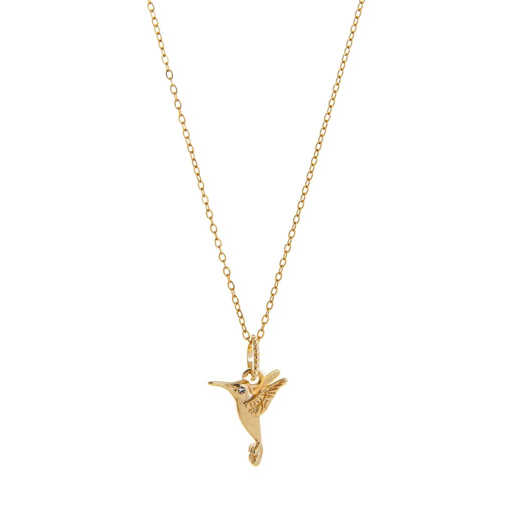 Simple Butterfly Bird Open And Close Round Album Pendant Gold Titanium Steel Necklace Electroplated Copper 18K Real Gold