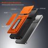 KEYSION Card Slot Holder Bag Phone Case for ZTE Blade A36 Slide Camera Protection Kickstand Shockproof Back Cover for Blade A36