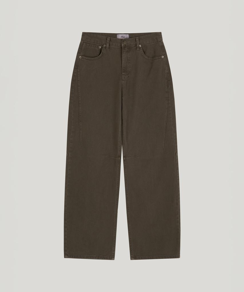 Poeteuseoul Curve Dyed Pants_Brown