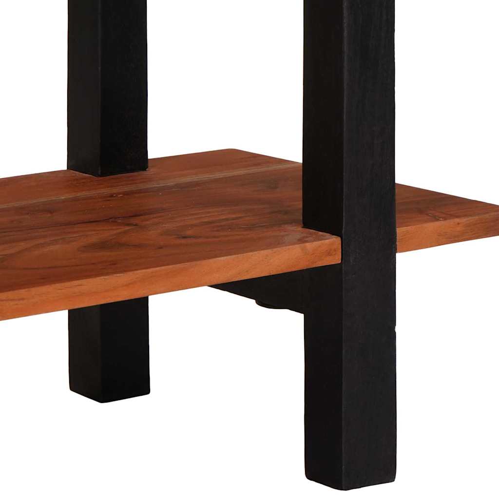 Console Table with Drawers Brown and Black 110 X 30 X 75 Cm