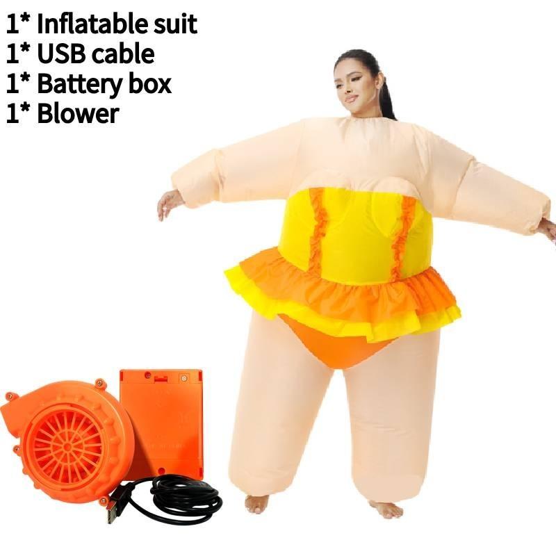 Colorful Adult Inflatable Clown Costume For Festive Occasions And Halloween Parties