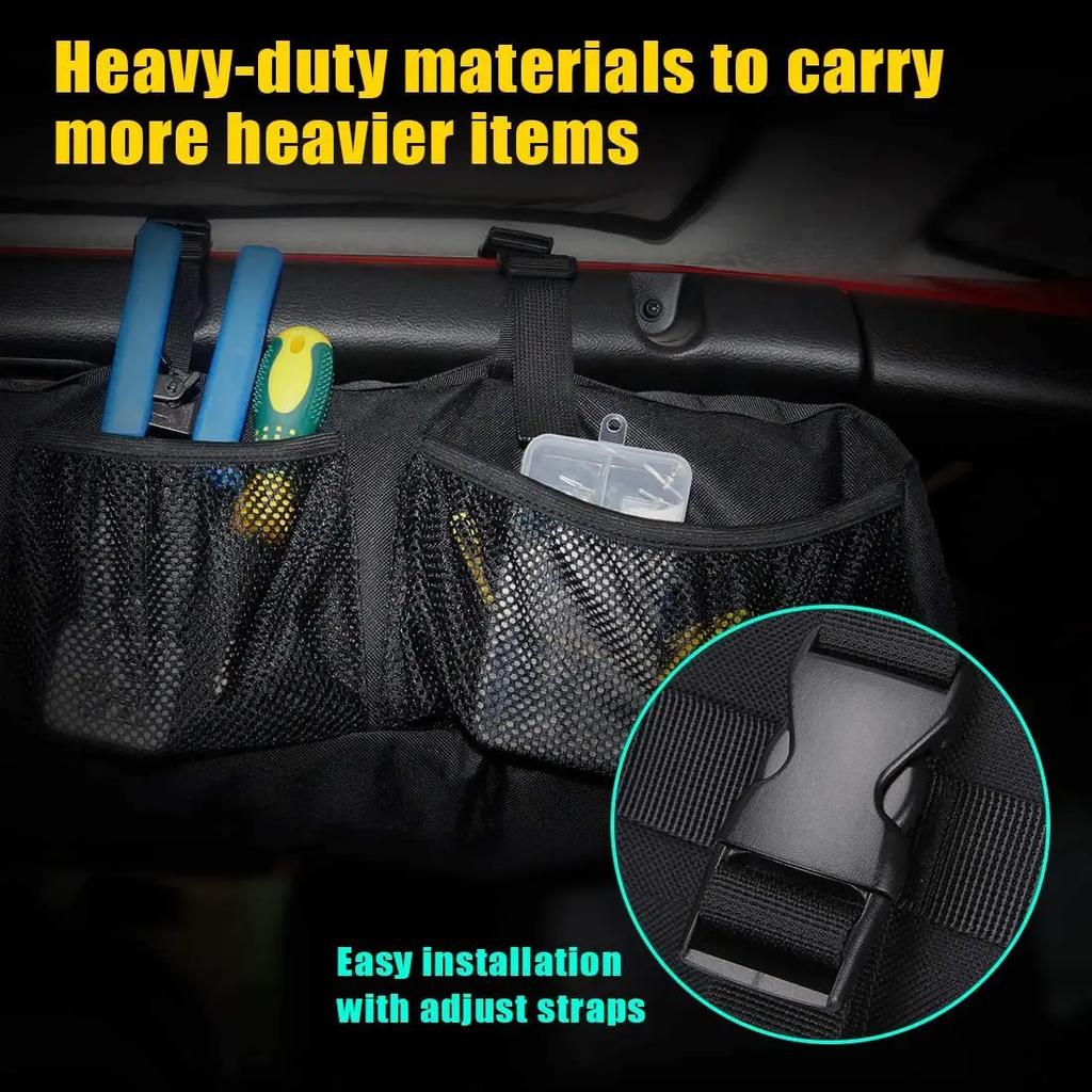 Roll Bar Storage Bag Organizer for Jeep Wrangler LJ TJ JK JL Gladiator JT Multi-Pockets & Organizers & Tool Kits Holder