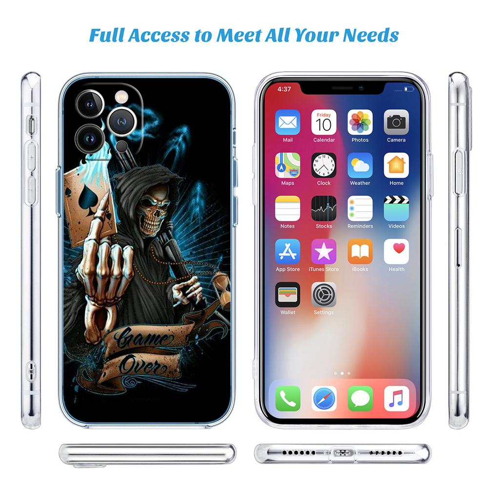CJ63 Grim Reaper Skeleton Skull Phone Case for Motorola Moto Edge 20 30 40 50 S30 Fusion Ultra Pro Neo Lite + G200 G23